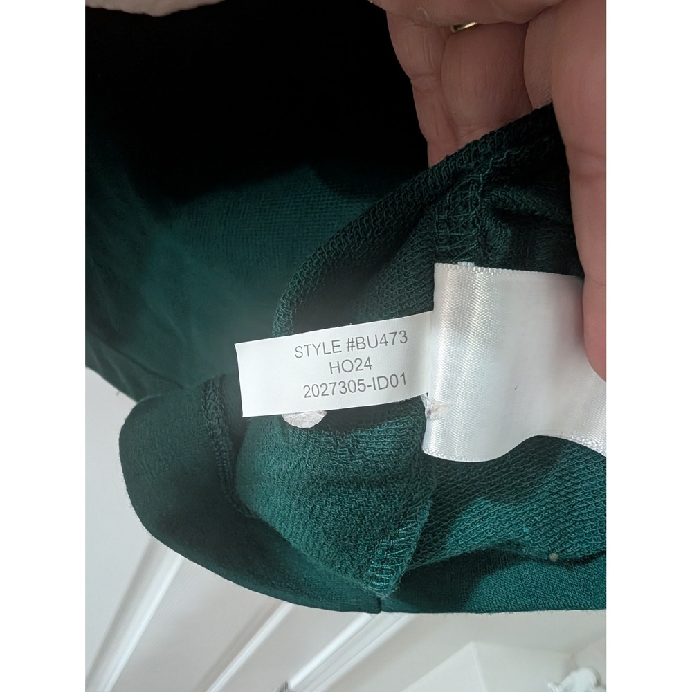 J. Crew, Wmns M Tartan Ruffle-Collar Pullover Blouse, Green, Crew Neck, Holiday - Picture 6 of 6